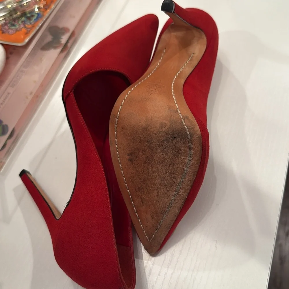Alice & Olivia Red Women's Heels Size 37 - Picture 5 of 6